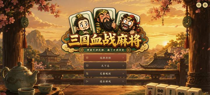 图片[1]-三国血战麻将（Three Kingdoms: Blood Battle Mahjong）PC中文版|电脑单机游戏