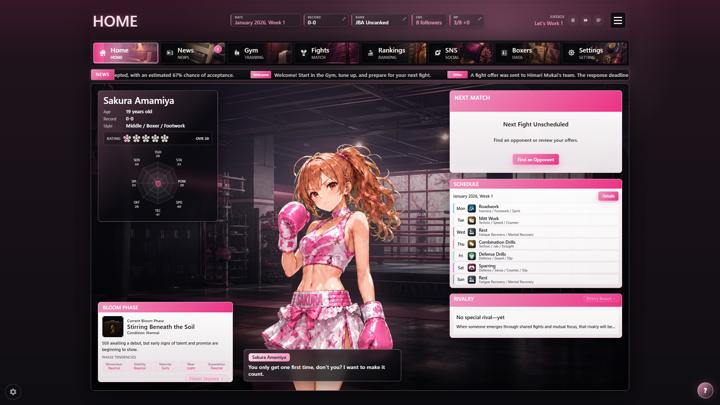 图片[1]-拳击少女养成（Bloom Blow）PC中文版|电脑单机游戏